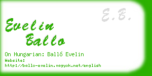 evelin ballo business card